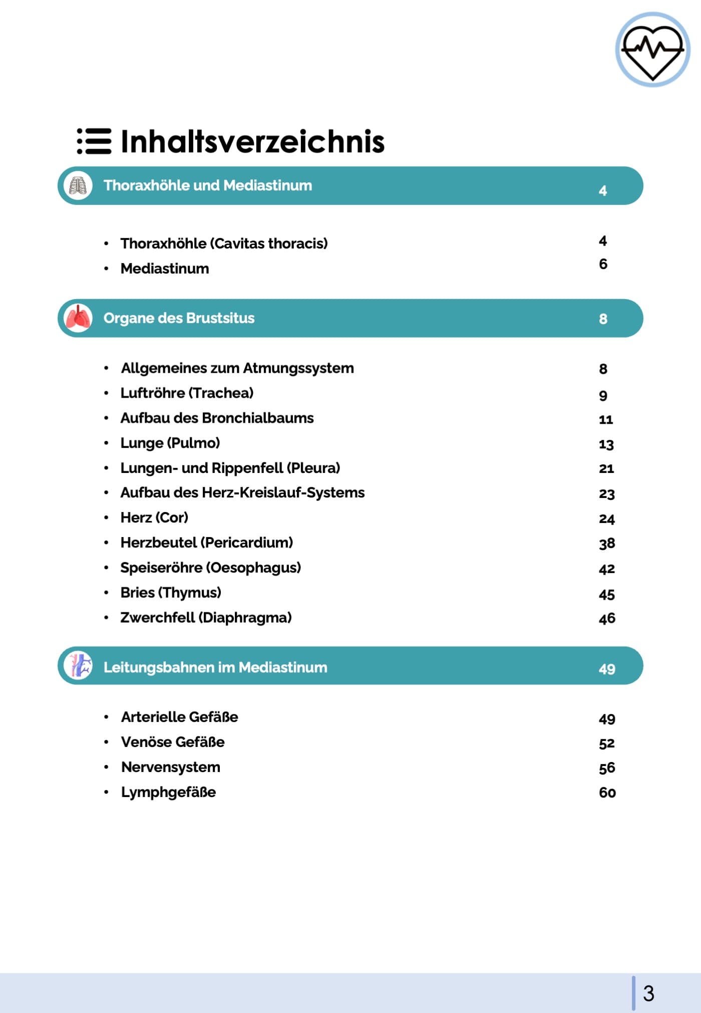 Anatomie II.I - Thoraxorgane
