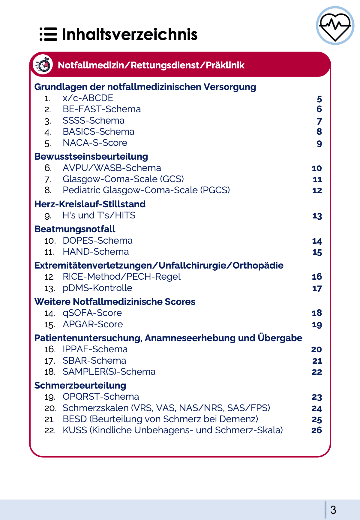 Schemata & Scores - Rettungsdienst & Klinik - Medi Know