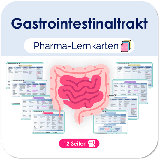 Gatrointestinaltrakt – Pharma-Lernkarten Übersichten Medi Know 