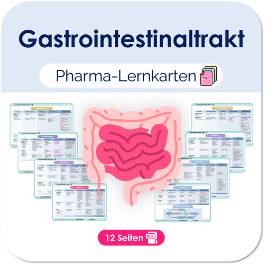 Gatrointestinaltrakt – Pharma-Lernkarten Übersichten Medi Know