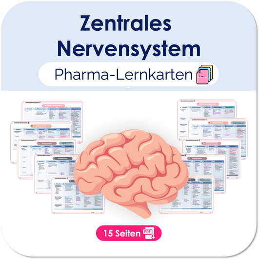 Zentrales Nervensystem – Pharma-Lernkarten Übersichten Medi Know 