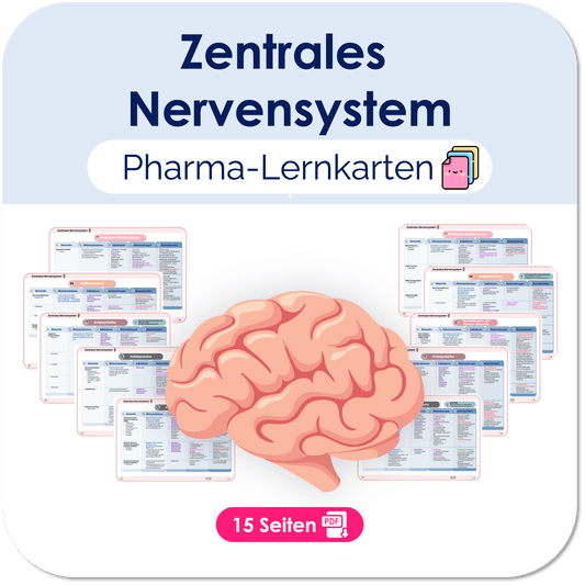 Zentrales Nervensystem – Pharma-Lernkarten Übersichten Medi Know