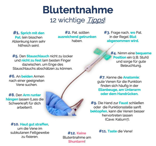 Praktische Tipps für die Blutentnahme 🩸