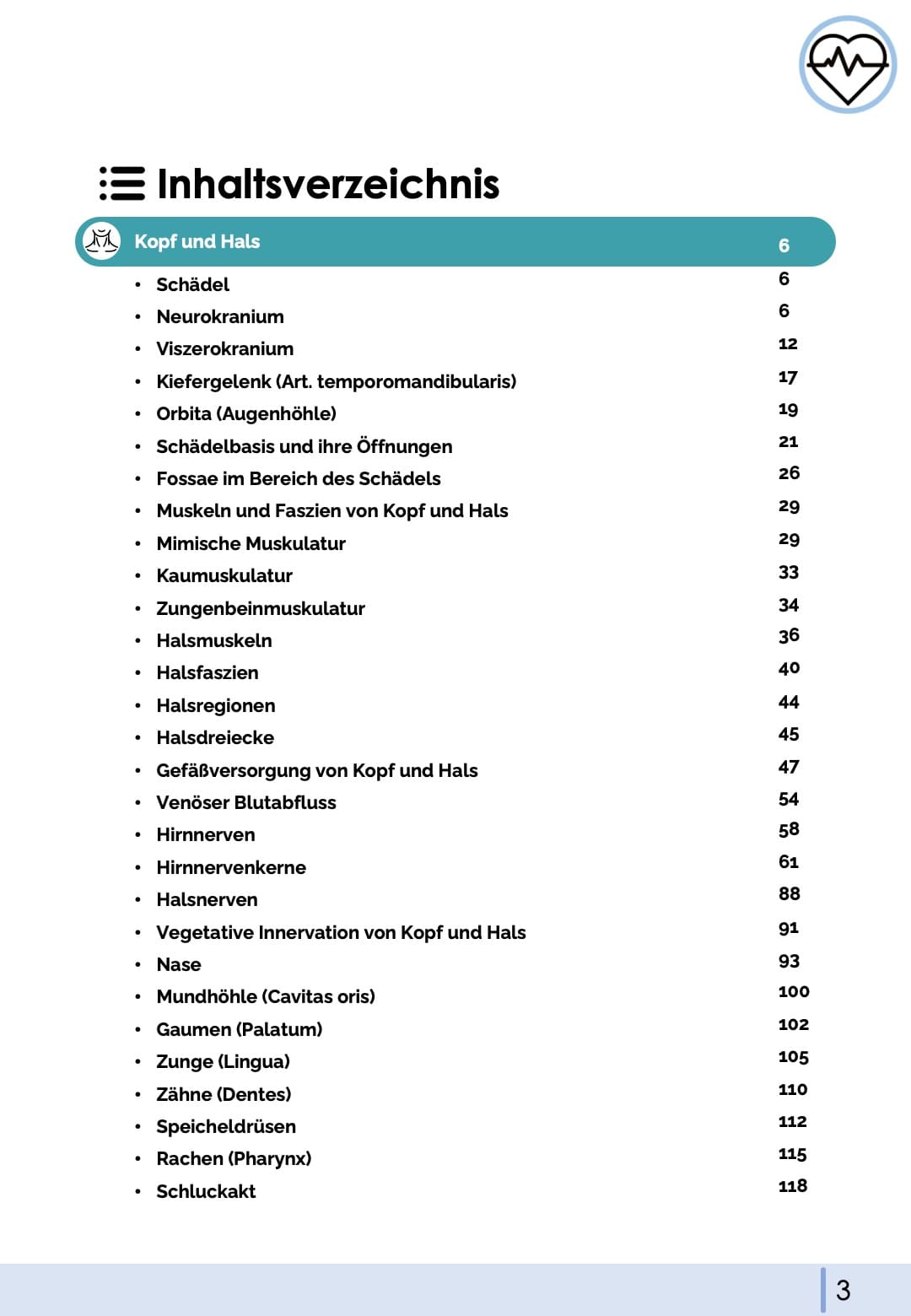 Anatomie III. - Kopf, Hals und Neuroanatomie