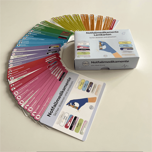 Notfallmedikamente – Lernkarten (ausgedruckt + Versand)