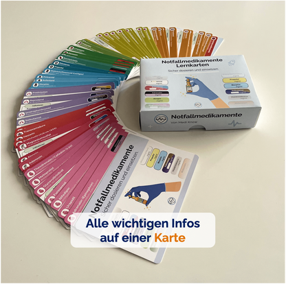 Notfallmedikamente – Lernkarten (ausgedruckt + Versand)