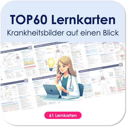 TOP 60 Lernkarten - Krankheitsbilder auf einen Blick