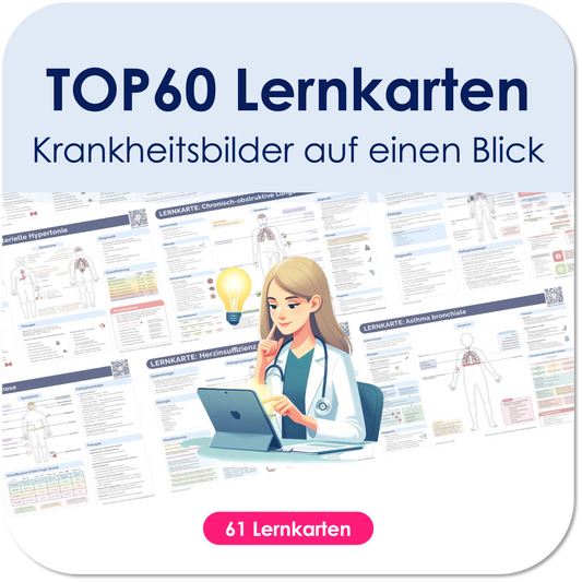 TOP 60 Lernkarten - Krankheitsbilder auf einen Blick